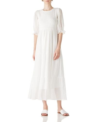 FIND Vestito Casual Donna per L'Estate - Bianco
