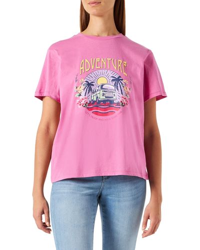 Springfield Adventures T-shirt Voor - Roze