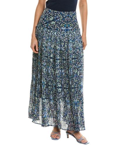 Ted Baker S Corrugated Pleat Maxi Skirt - Blue