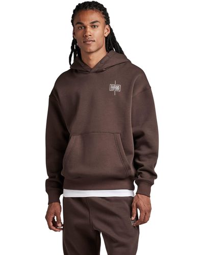 G-Star RAW Core Loose Sweater Hooded Sweatshirt - Bruin