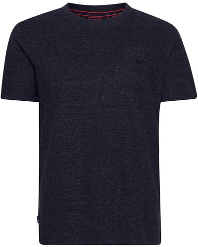 Superdry Vintage Logo T-Shirt aus Bio-Baumwolle mit Stickerei Vintage Marineblau Meliert 42