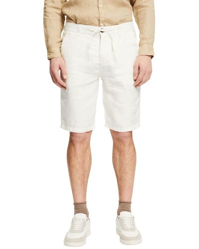 Esprit Shorts aus 100% Leinen - Weiß