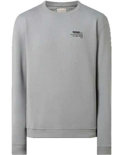 Guess Jeans Chic Embroidered Logo Grey Sweatshirt