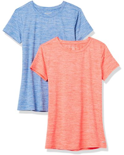 Amazon Essentials T-shirt technique extensible avec manches courtes et col rond - Rose