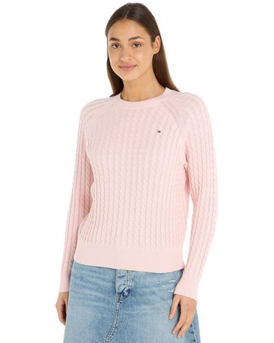 Tommy Hilfiger Co Cable C-nk Jumper Pullovers - Multicolour