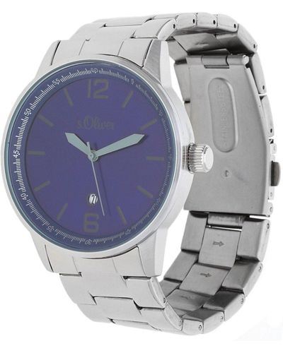 S.oliver Armbanduhr Analog Quarz SO-15160-MQR - Blau