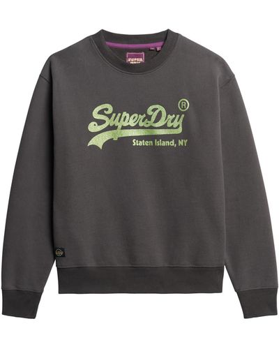Superdry Vintage Logo Sweatshirt mit Rundhalsausschnitt und Verzierung Vintage Schwarz 40