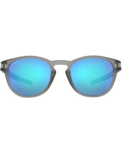 Oakley OO9349 Latch Low Bridge Fit Round Sunglasses - Blu