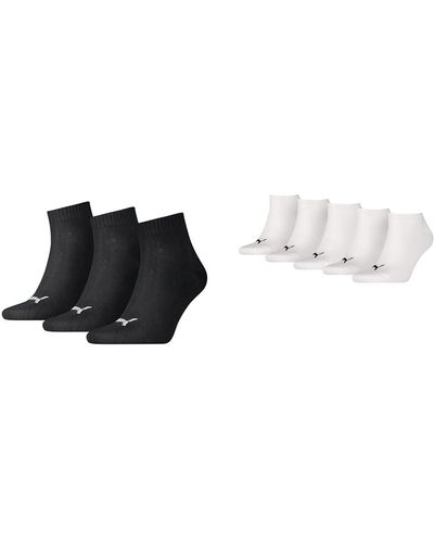 PUMA Socken Schwarz 35-38 Socken Weiß 35-38 - Multicolore