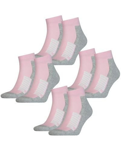 PUMA Quarter Socken BWT CUSHIONED 8er Pack Schwarz Weiss Blau Rosa 35-38 39-42 43-46 83% Baumwolle - Pink