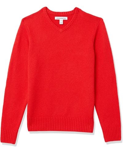 Amazon Essentials Sweater Met V-hals Voor - Rood