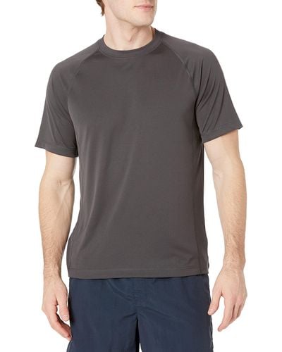 Amazon Essentials Camiseta de Bañador de Secado Rápido y ga Corta Hombre - Gris