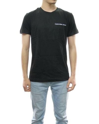 Calvin Klein Chest INSTITUTIONAL Slim SS Tee J30J322547 Kurzarm T-Shirts - Schwarz