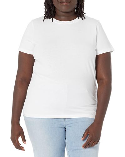 The Drop Courtney Short Sleeve Tiny Crew Neck Jersey T-shirt Shirt - White