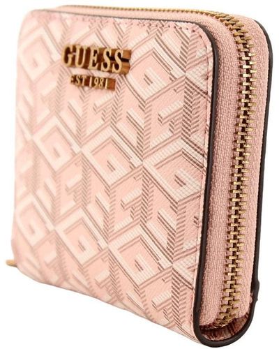 Guess Laurel SLG Small Zip Around - Rose