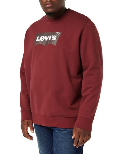 Levi's Standard Graphic Crew Sweatshirt Batwing Crew Port - Red