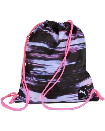 PUMA Academy Gym Sack Bag Sportbeutel Turnbeutel Sporttasche schwarz pink - Lila
