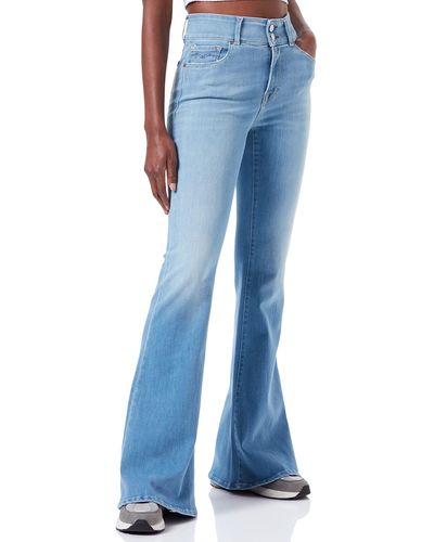 Replay New Luz Flare Jeans - Blu