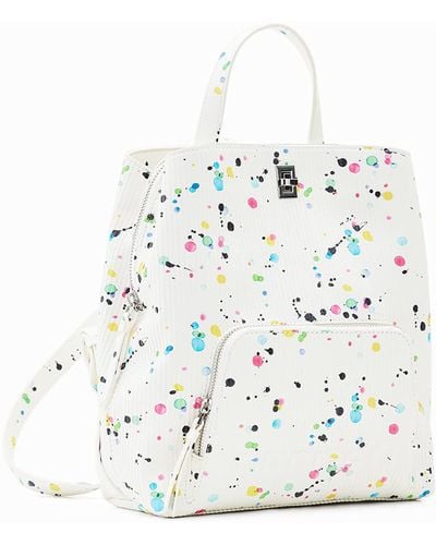 Desigual Small Droplet Backpack - White