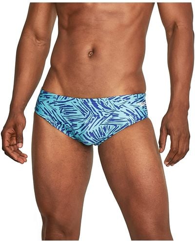 Speedo Swimsuit Brief Prolt Printed Team Colors Swim - Blue