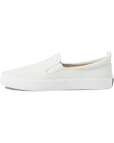 Sperry Top-Sider Crest Twin Gore Seacycled Canvas White 7 M