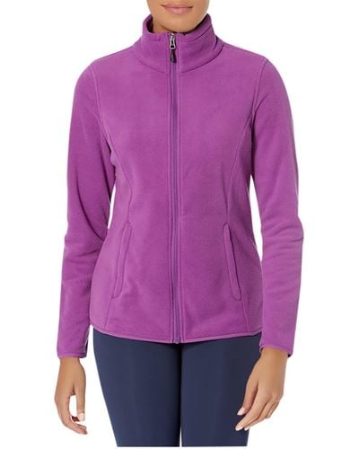 Amazon Essentials Classic-fit Long-sleeved Full Zip Polar Soft Fleece Jacket - Purple