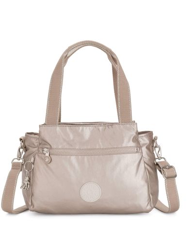 Kipling Shoulder Bag Elysia Metallic Glow Medium - Gray