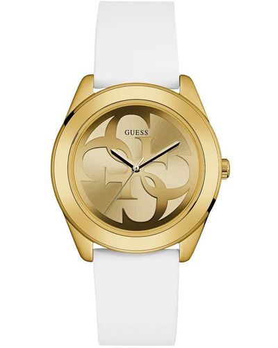 Guess Ladies Trend Silicone Watch - Metallic