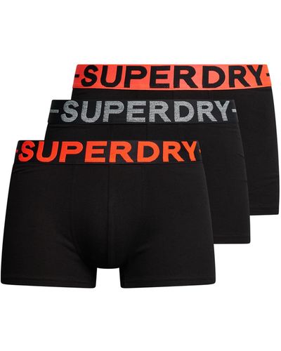 Superdry Trunk Triple Pack Boxershorts - Schwarz