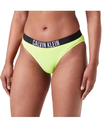 Calvin Klein Bikini Bottoms With Logo Band - Green