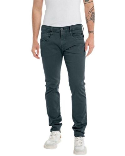 Replay Jeans Anbass Slim-Fit Hyperflex Colour X-Lite mit Stretch - Blau