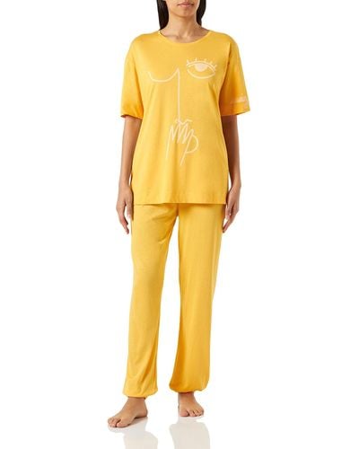 Triumph Sets Pk Ssl 10 Co/md Pyjama - Yellow