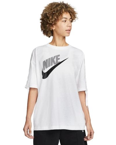 Nike Tanzshirt Sportoberteil Kurzarm T-Shirt Trainingsshirt Sportswear - Weiß