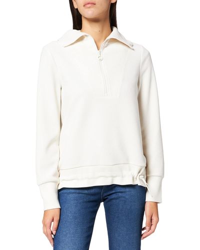 Street One Pullover Sweatshirt Volumenkragen Cosy White 42 - Weiß