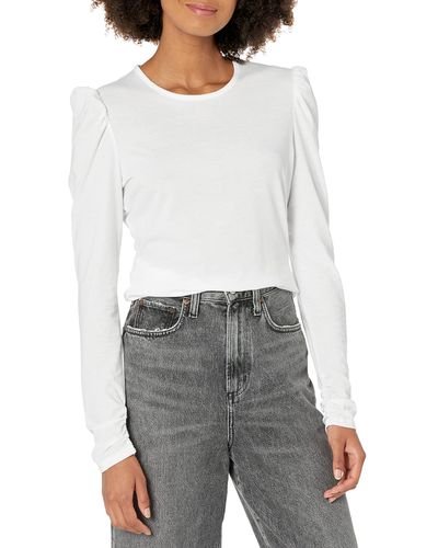 Rebecca Taylor Ruched Ls Top - Gray