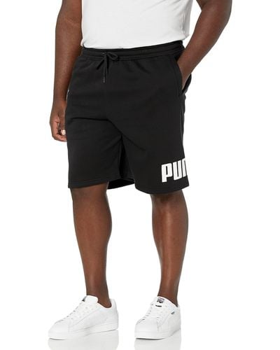 PUMA Mens Big Logo 10" Shorts - Black