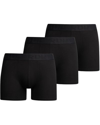 Superdry Boxer Triple Pack Boxershorts - Schwarz