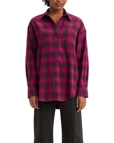 Levi's Nola Oversized Shirt Shirt - Rood