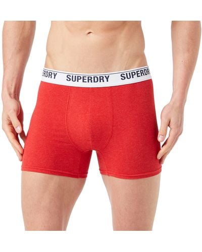Superdry Boxer Multi Single Pack Shorts - Red