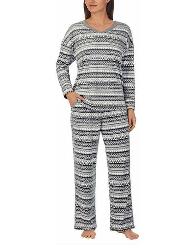 Nautica Ensemble pyjama 2 pièces en polaire confortable pour femme - Noir