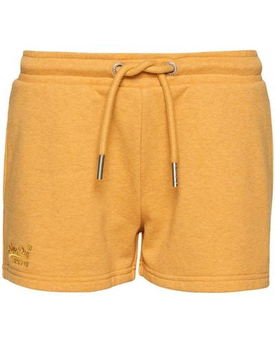 Superdry S Vintage Logo EMB Jersey Shorts - Orange