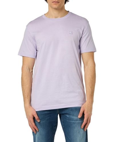 Calvin Klein Ck Embro Badge Tee S/s T-shirt - Purple