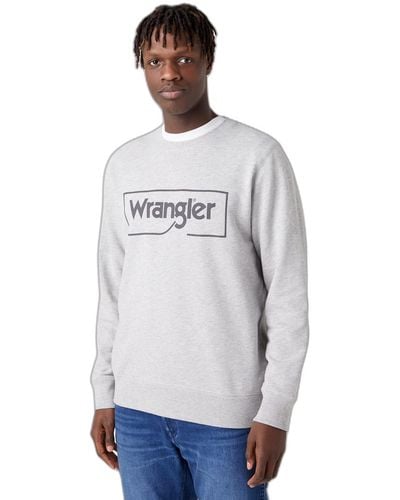 Wrangler Frame Logo Crew Sweatshirt - Grey