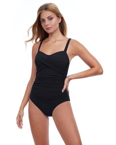Gottex Profile By Womens Tutti Frutti D-cup One Piece Swimsuit - Black