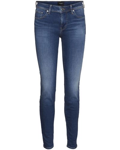 Vero Moda Female Slim Fit Jeans VMLUX Mid Rise Slim Fit Jeans - Blau
