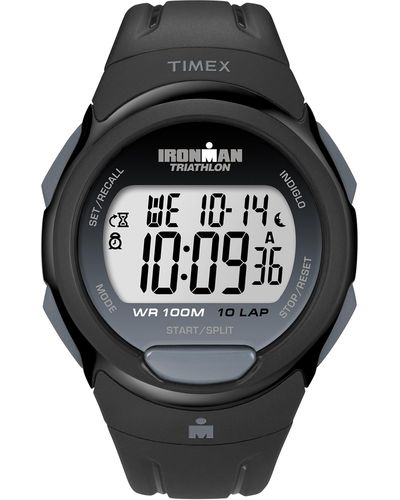 Timex Armbanduhr Ironman 10 Lap Digital Plastik T5K608SU - Schwarz