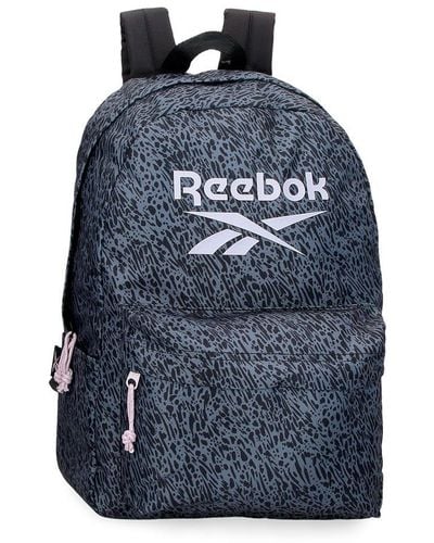 Reebok Leopard Backpack Black 32x44x12cm Polyester 16.9l By Joumma Bags - Blue