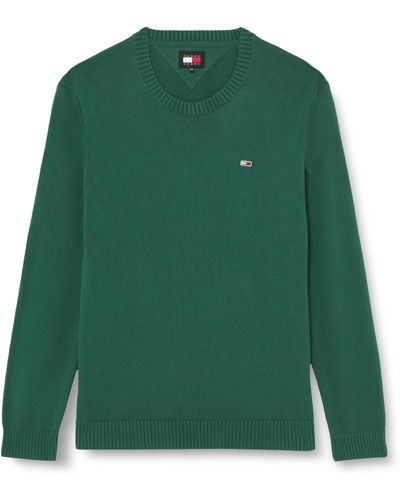 Tommy Hilfiger Pullover Slim Essentials Sweater Rundhalsausschnitt - Grün