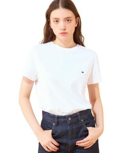 Tommy Hilfiger T-Shirt Kurzarm Core Stretch Slim Fit - Weiß