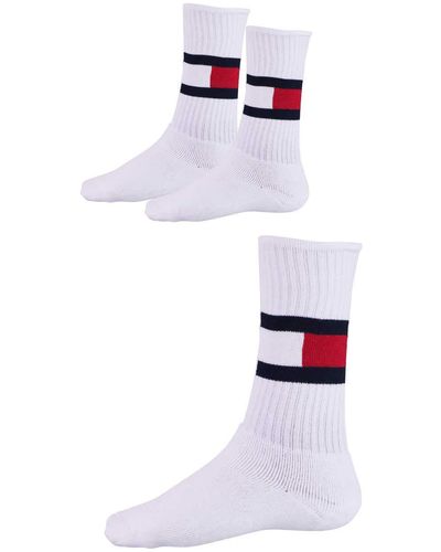 Tommy Hilfiger Flag Sock - Blanco